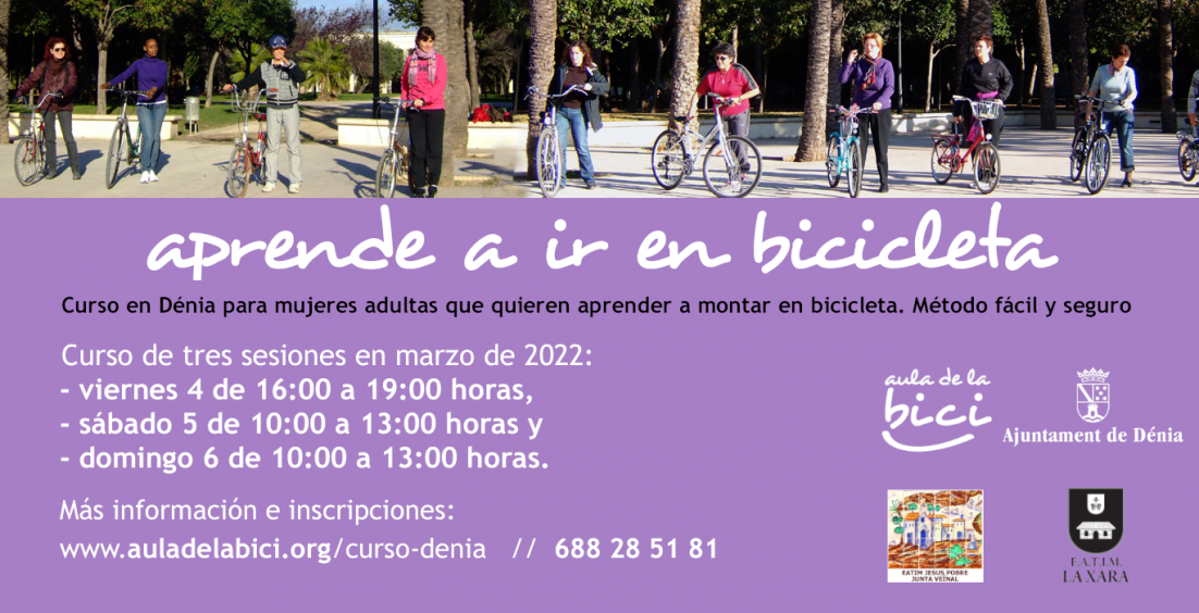 Curso de aprender a ir en bicicleta en Dénia